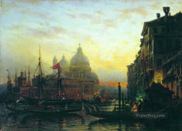Artworks in 150 Subjects Painting - venice at night Alexey Bogolyubov cityscape city scenes